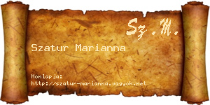 Szatur Marianna névjegykártya