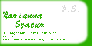 marianna szatur business card